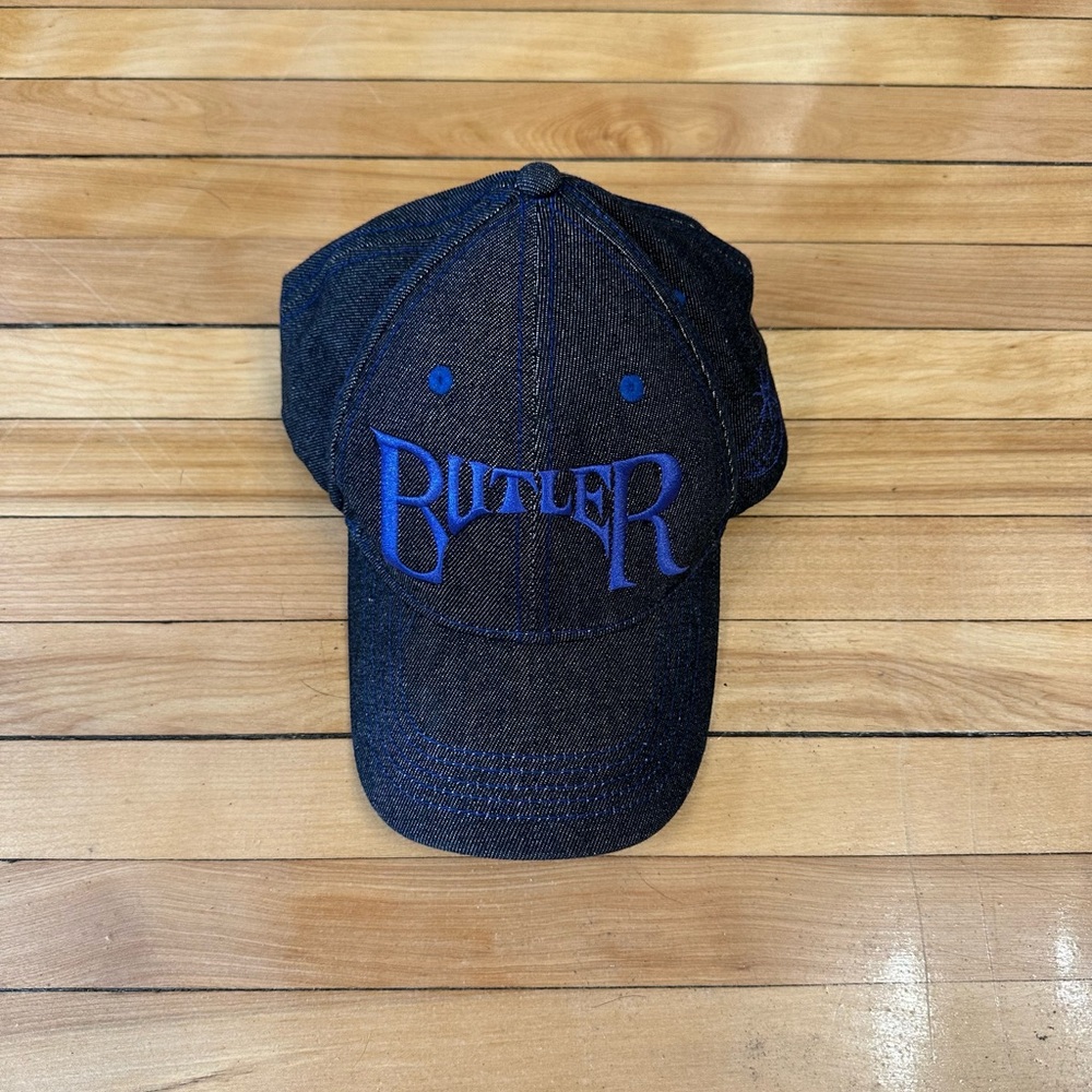 Blue Denim Cap with Embroidered Logo